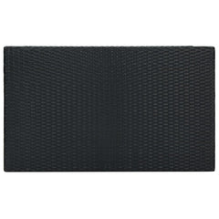 Barbord för trädgård svart 100x60,5x110,5 cm konstrotting