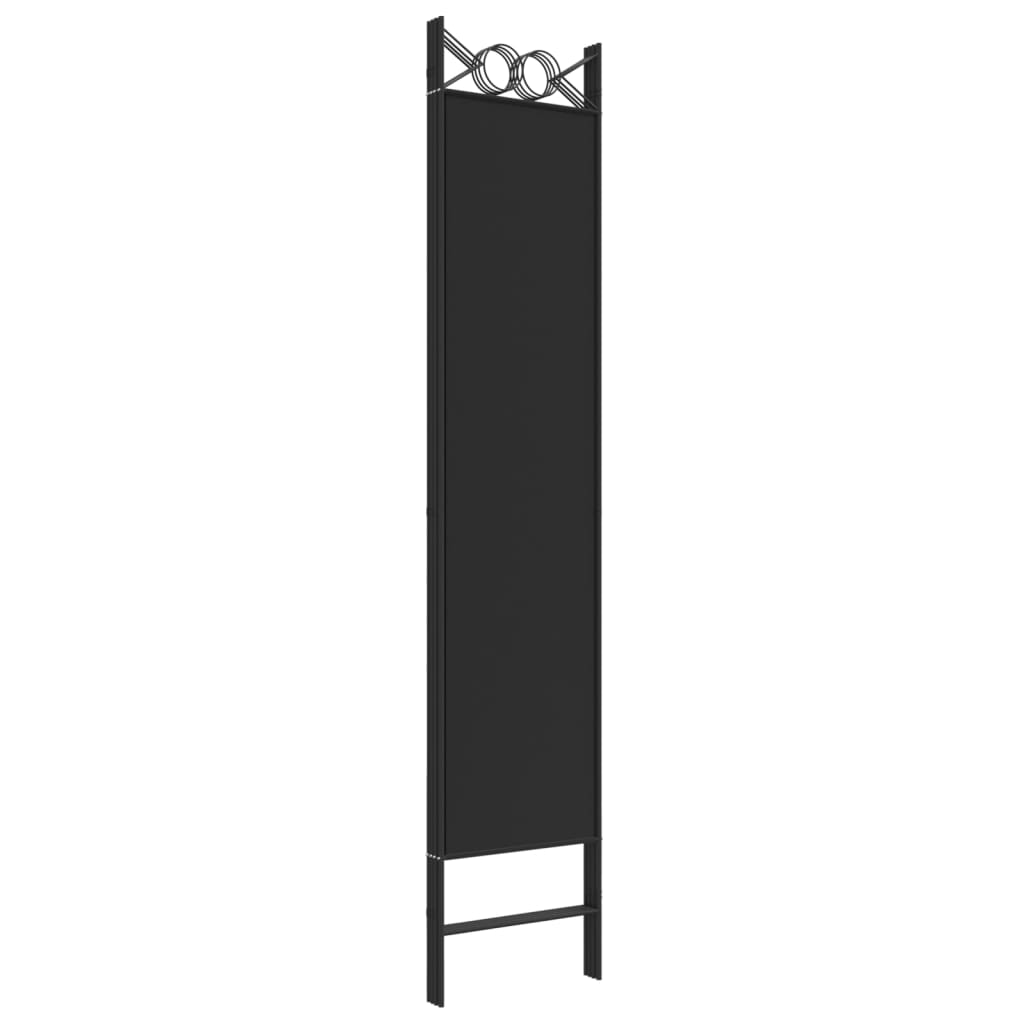 Rumsavdelare 4 paneler svart 160x200 cm tyg