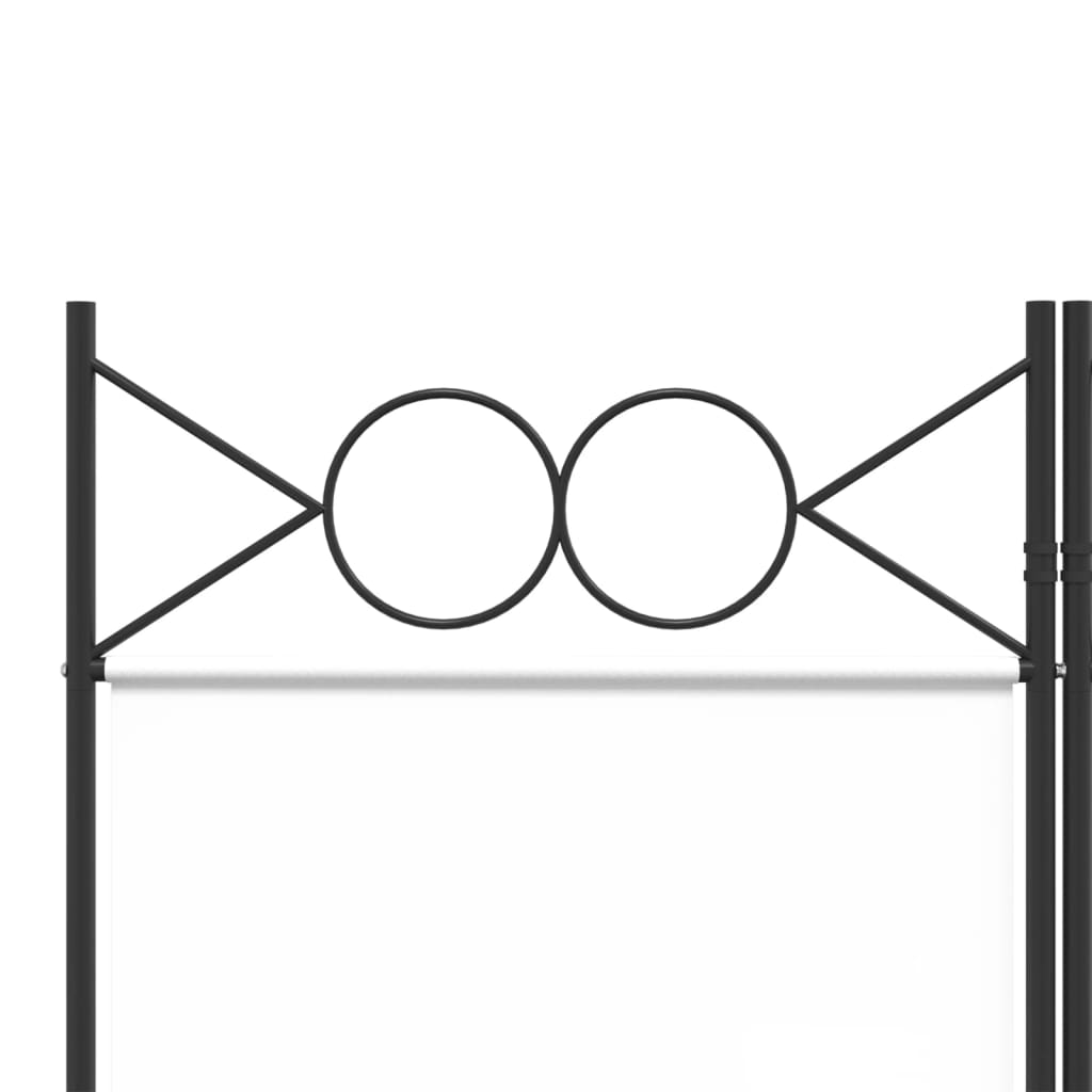 Rumsavdelare 3 paneler vit 120x220 cm tyg