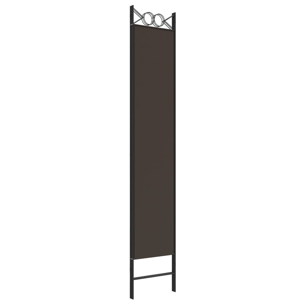 Rumsavdelare 3 paneler brun 120x220 cm tyg