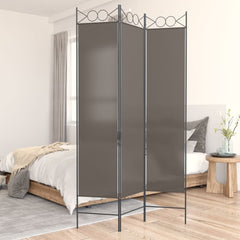Rumsavdelare 3 paneler antracit 120x220 cm tyg