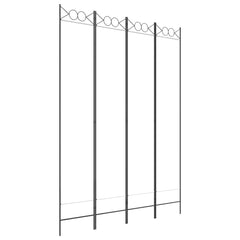 Rumsavdelare 4 paneler vit 120x220 cm tyg
