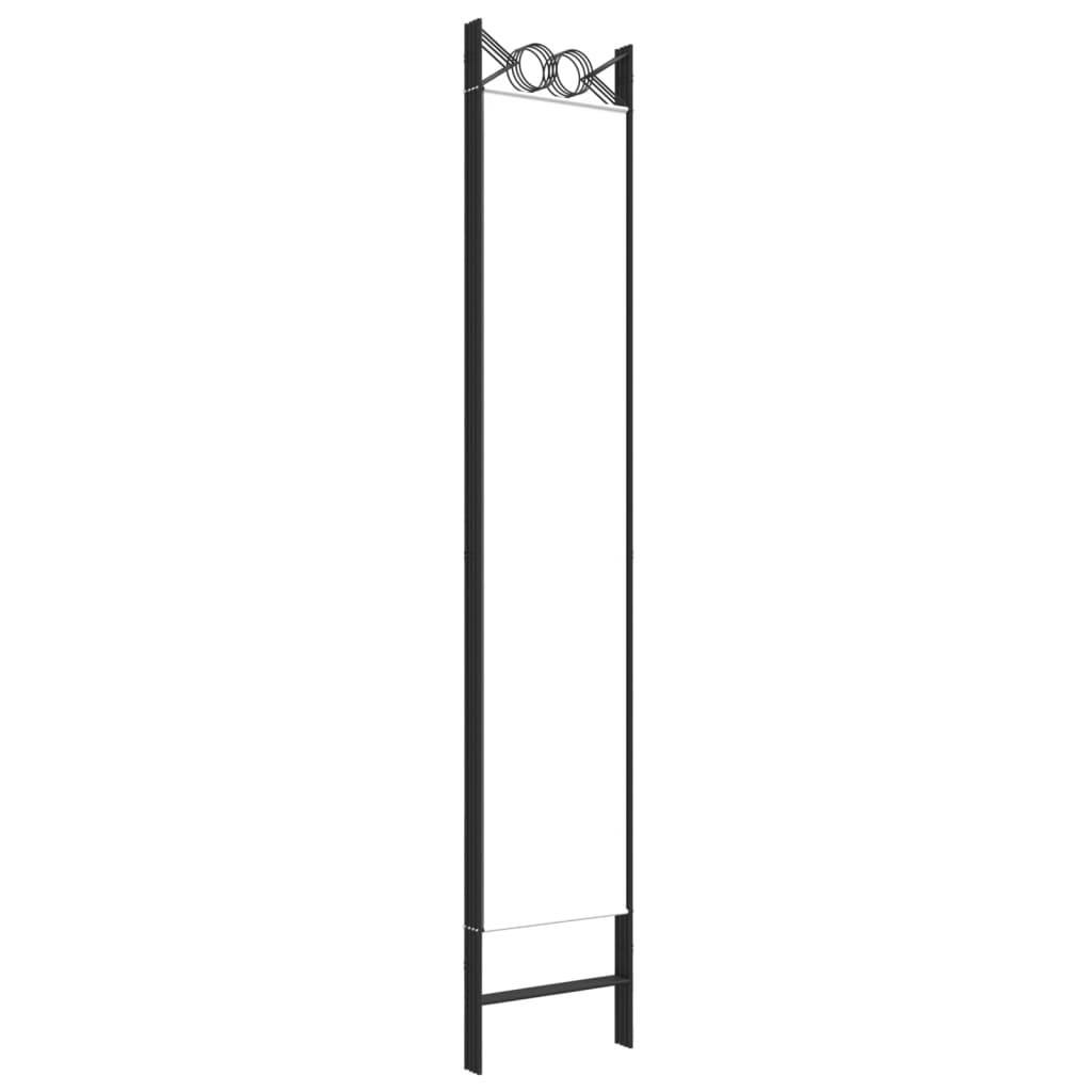 Rumsavdelare 4 paneler vit 120x220 cm tyg