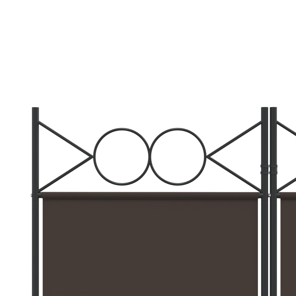 Rumsavdelare 4 paneler brun 120x220 cm tyg