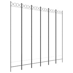Rumsavdelare 6 paneler vit 240x220 cm tyg