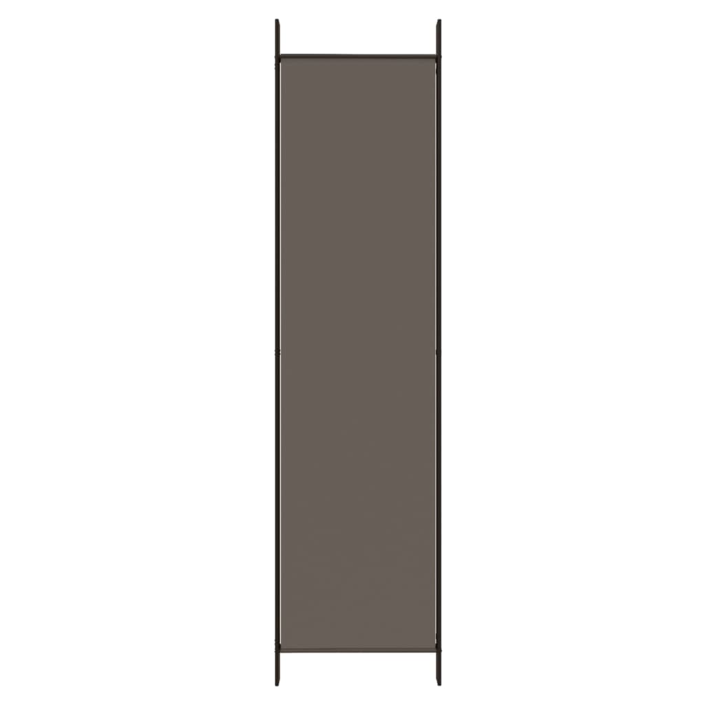 Rumsavdelare 4 paneler antracit 200x200 cm tyg