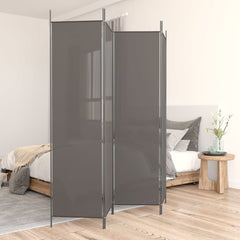 Rumsavdelare 4 paneler antracit 200x200 cm tyg