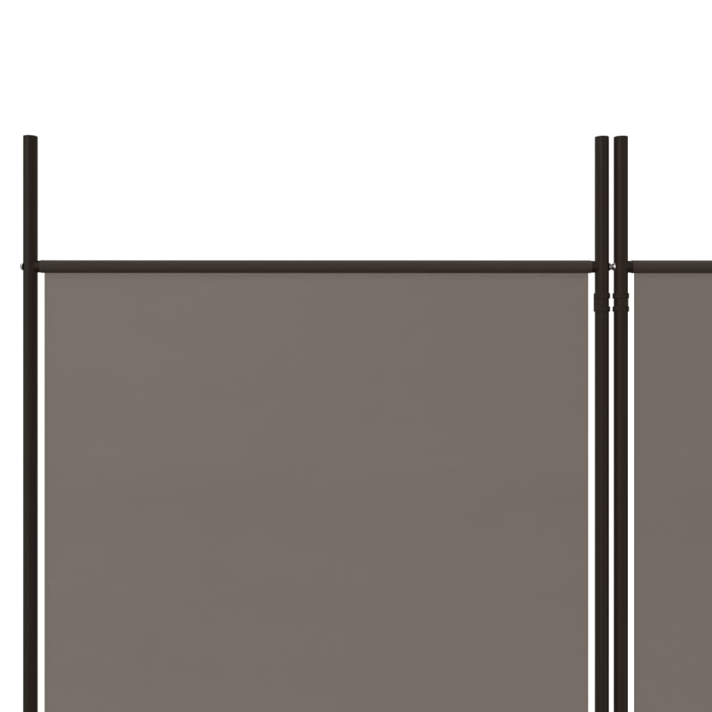 Rumsavdelare 5 paneler antracit 250x200 cm tyg