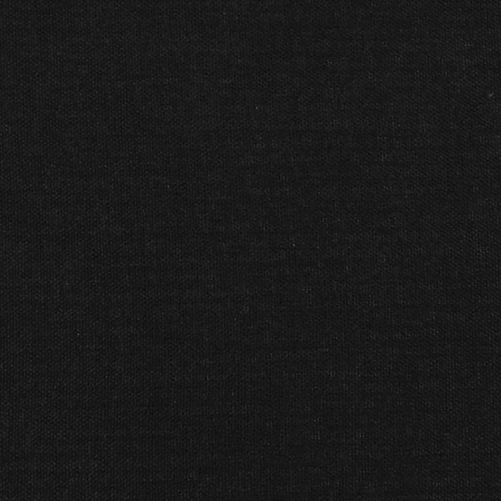 Sänggavel med kanter svart 147x16x78/88 cm tyg