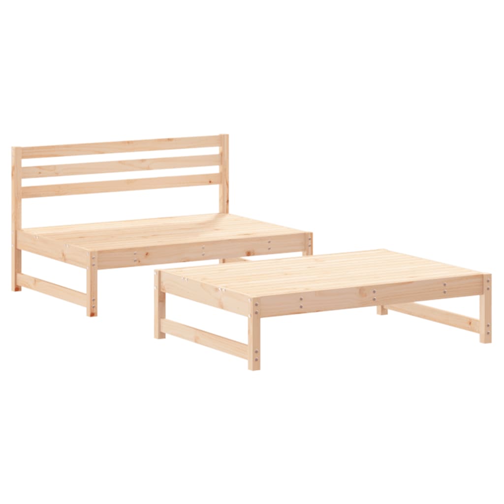 Loungegrupp 2 delar massiv furu