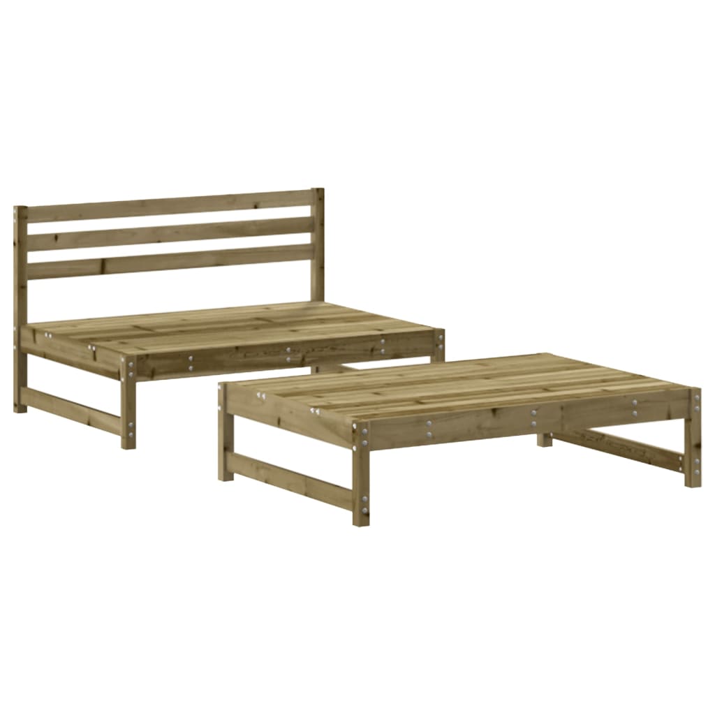 Loungegrupp 2 delar impregnerad furu
