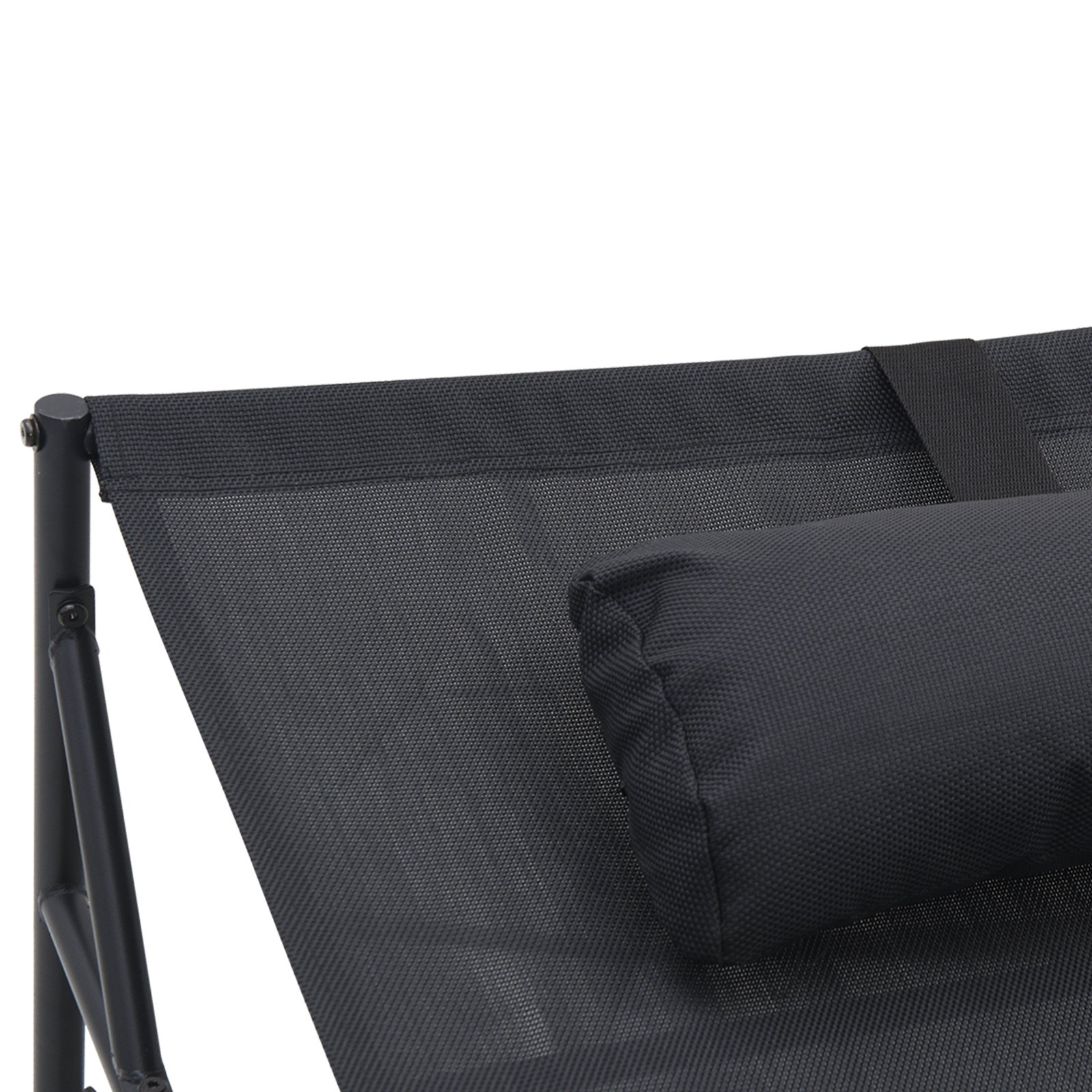 Trädgårdsolbädd - Antracit - 200x74x73 cm - Stål & Textilene